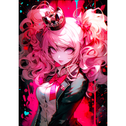 Danganronpa Junko anime poster od tkanine 20х29 cm