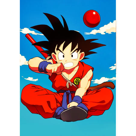Dragon Ball аниме постер из ткани 20х29 см