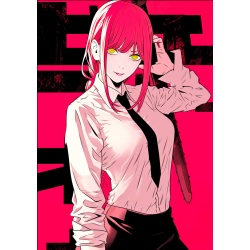 Chainsaw Man аниме постер из ткани 20х29 см