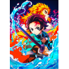 Demon Slayer: Kimetsu no Yaiba fabric anime poster 20x29 cm