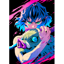 Demon Slayer: Kimetsu no Yaiba fabric anime poster 20x29 cm