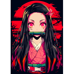 Demon Slayer: Kimetsu no Yaiba fabric anime poster 20x29 cm
