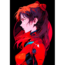 Neon Genesis Evangelion Asuka fabric anime poster 20x29 cm