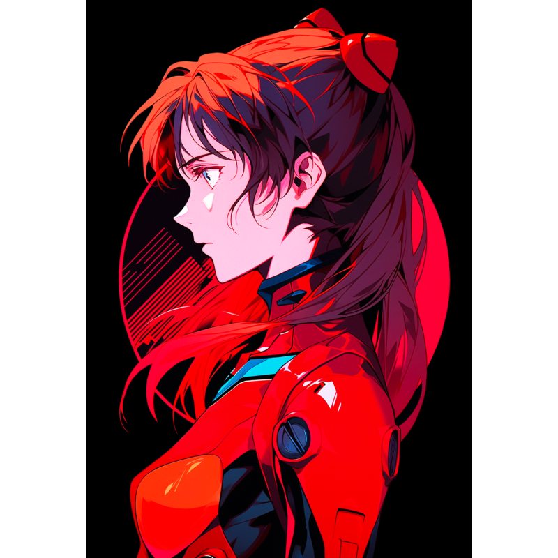 Neon Genesis Evangelion Asuka fabric anime poster 20x29 cm