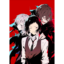Bungo Stray Dogs anime poster od tkanine 20х29 cm