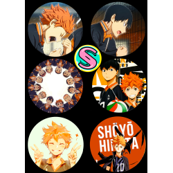 Paket set bedževi 37mm anime Kuroko's Basketball (Kuroko no Basuke) (6 kom)