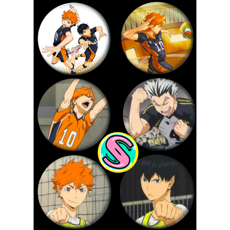 Paket set bedževi 37mm anime Kuroko's Basketball (Kuroko no Basuke) (6 kom)