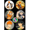 Paket set bedževi 37mm anime Kuroko's Basketball (Kuroko no Basuke) (6 kom)
