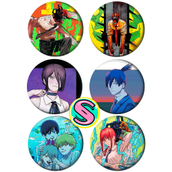 Chainsaw Man Paket set bedževi 37mm anime (6 kom)