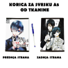 Black Butler fabric notebook cover A5