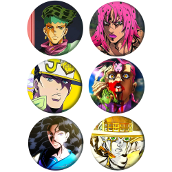 Jojo Paket set bedževi 37mm anime  (6 kom)