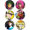 Jojo Set badges 37 mm anime (6 pc)