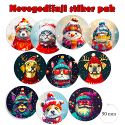 New Year stiker pak 50 мм (10 pc.)