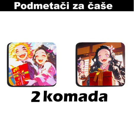 Podmetači za čaše anime Ubica Demona (Demon Slayer: Kimetsu no Yaiba) (2 kom)
