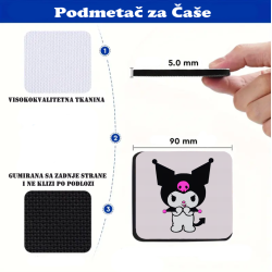Podmetači za čaše anime Kuromi And My Melody (1 kom)