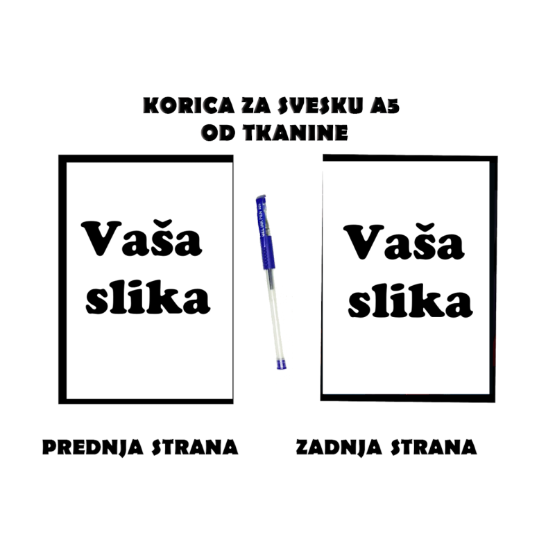 Korica za svesku A5 od tkanine po narudžbini