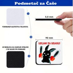 Podmetač za čaše Ubijam za hranu