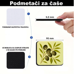Podmetači za čaše Masline (1 kom)