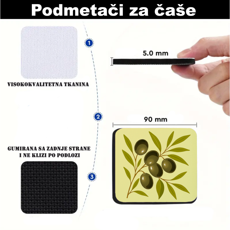 Podmetači za čaše Masline (1 kom)
