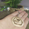 Wooden keychain Chicken