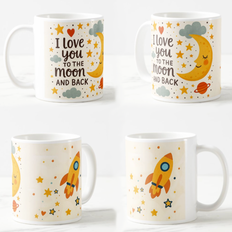 Керамическая кружка I love you to the moon and back