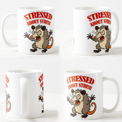 Керамическая кружка Stressed about stress
