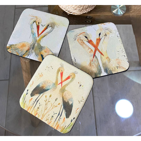 Coasters stork (3 pc)