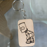 Wooden keychain Bart