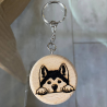 Wooden keychain Dog