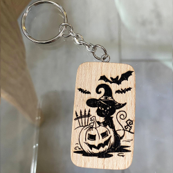 Деревянный брелок Haloween